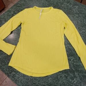 Lululemon Womens Hold Tight Long Sleeve T Shirt Top Size 6 Ribbed Knit Athletic